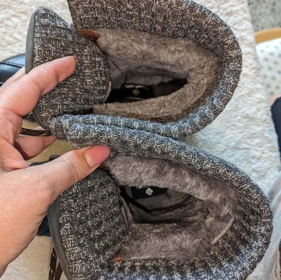 DREAM PAIRS Mid Calf Waterproof Winter Snow ❄️ Boots size 9 black grey brown - Picture 5 of 9